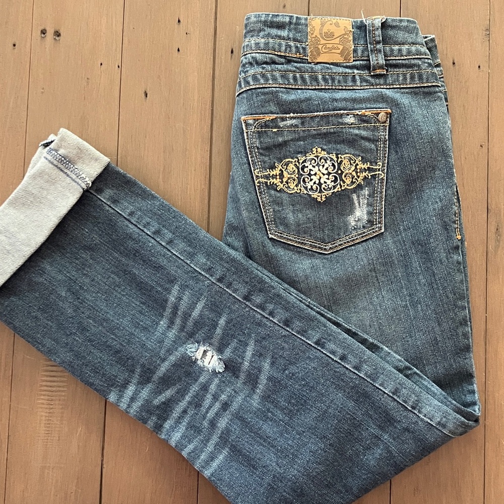 Candie's Embroidered Blue Jeans